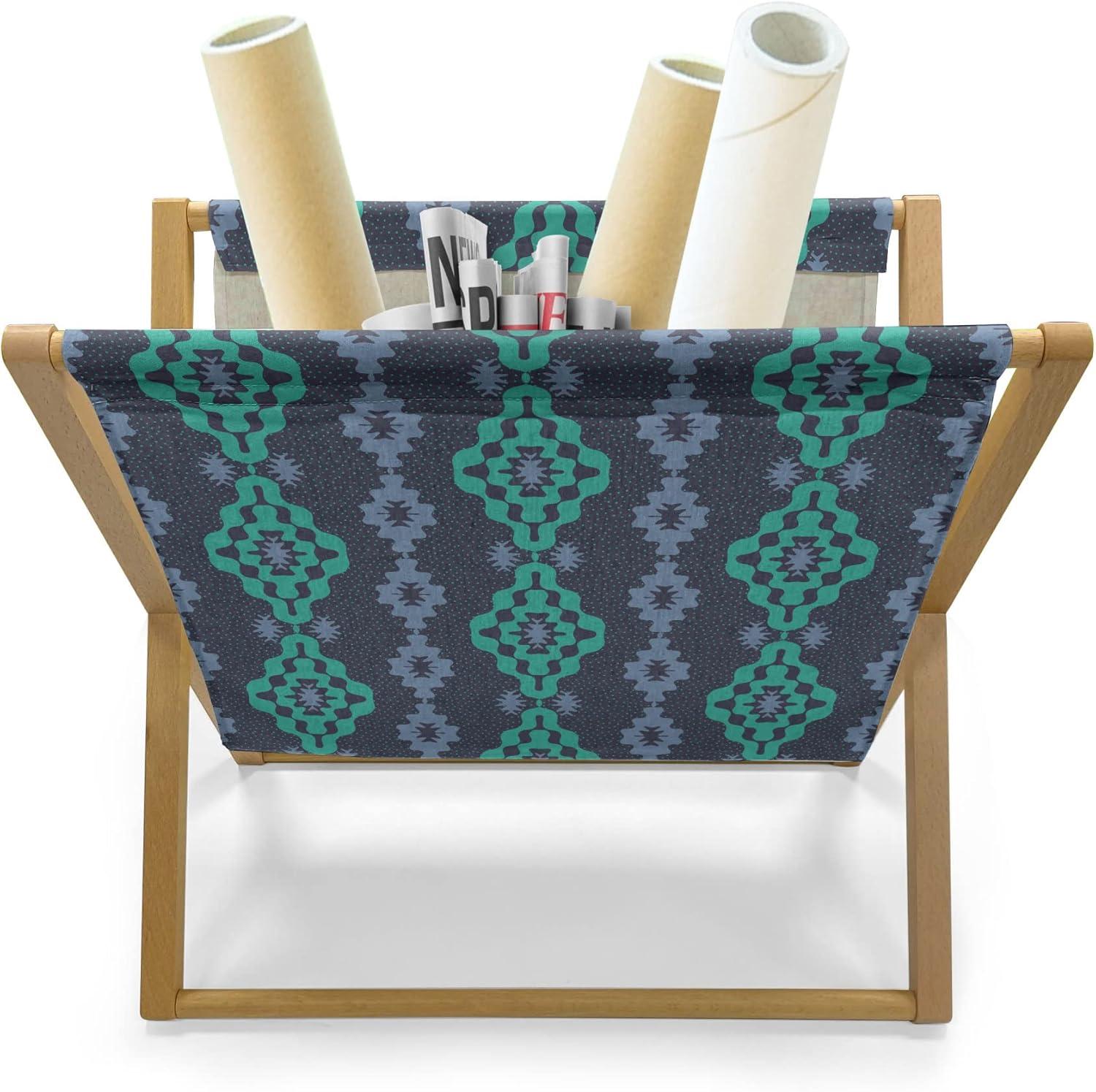 imageAmbesonne Valentines Day Magazine and Book Holder Dandelions in The Form of Hearts on a Plain Background Print Decorative Floor Rack Organizer for Living Room 22x19 Dark Coral PinkSea Green Ceil Blue