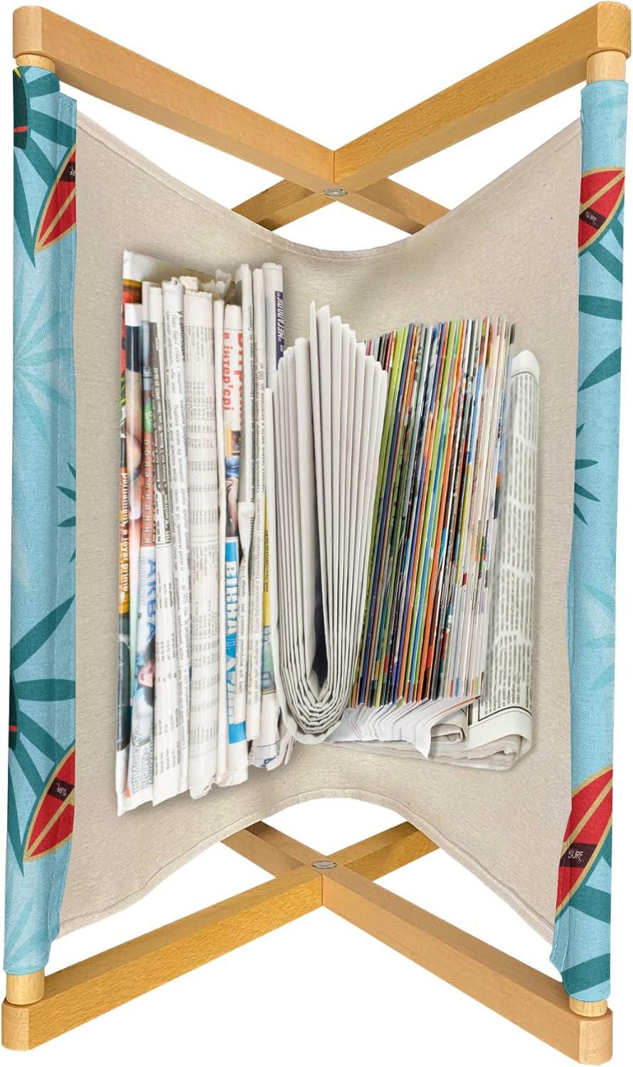 imageAmbesonne Valentines Day Magazine and Book Holder Dandelions in The Form of Hearts on a Plain Background Print Decorative Floor Rack Organizer for Living Room 22x19 Dark Coral PinkBlue Black and Red