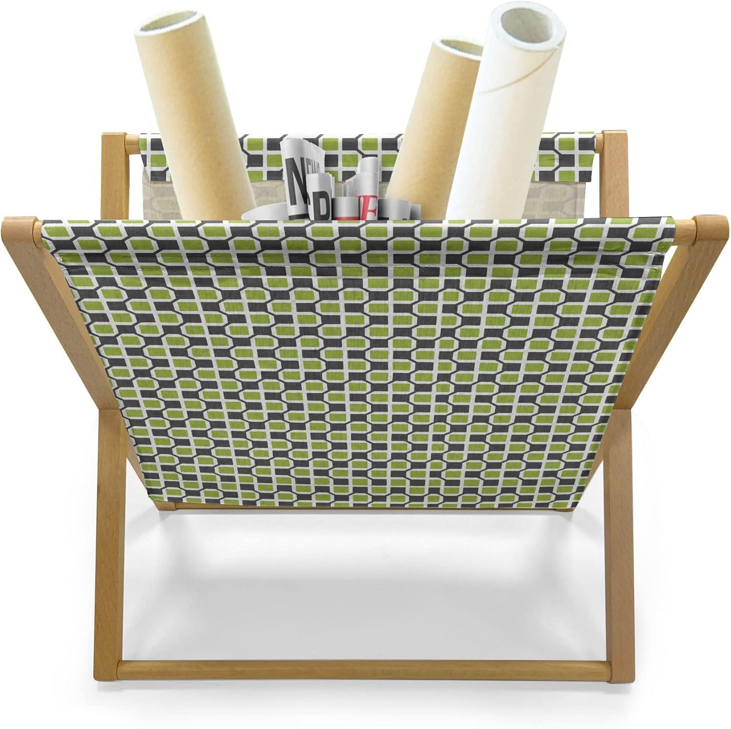 imageAmbesonne Valentines Day Magazine and Book Holder Dandelions in The Form of Hearts on a Plain Background Print Decorative Floor Rack Organizer for Living Room 22x19 Dark Coral PinkLime Green Taupe Grey