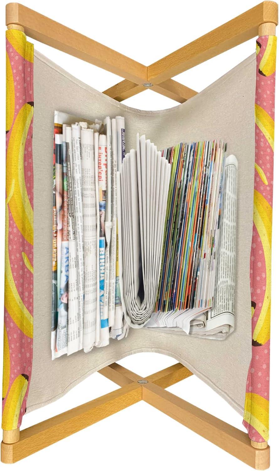 imageAmbesonne Valentines Day Magazine and Book Holder Dandelions in The Form of Hearts on a Plain Background Print Decorative Floor Rack Organizer for Living Room 22x19 Dark Coral PinkPastel Pink Yellow