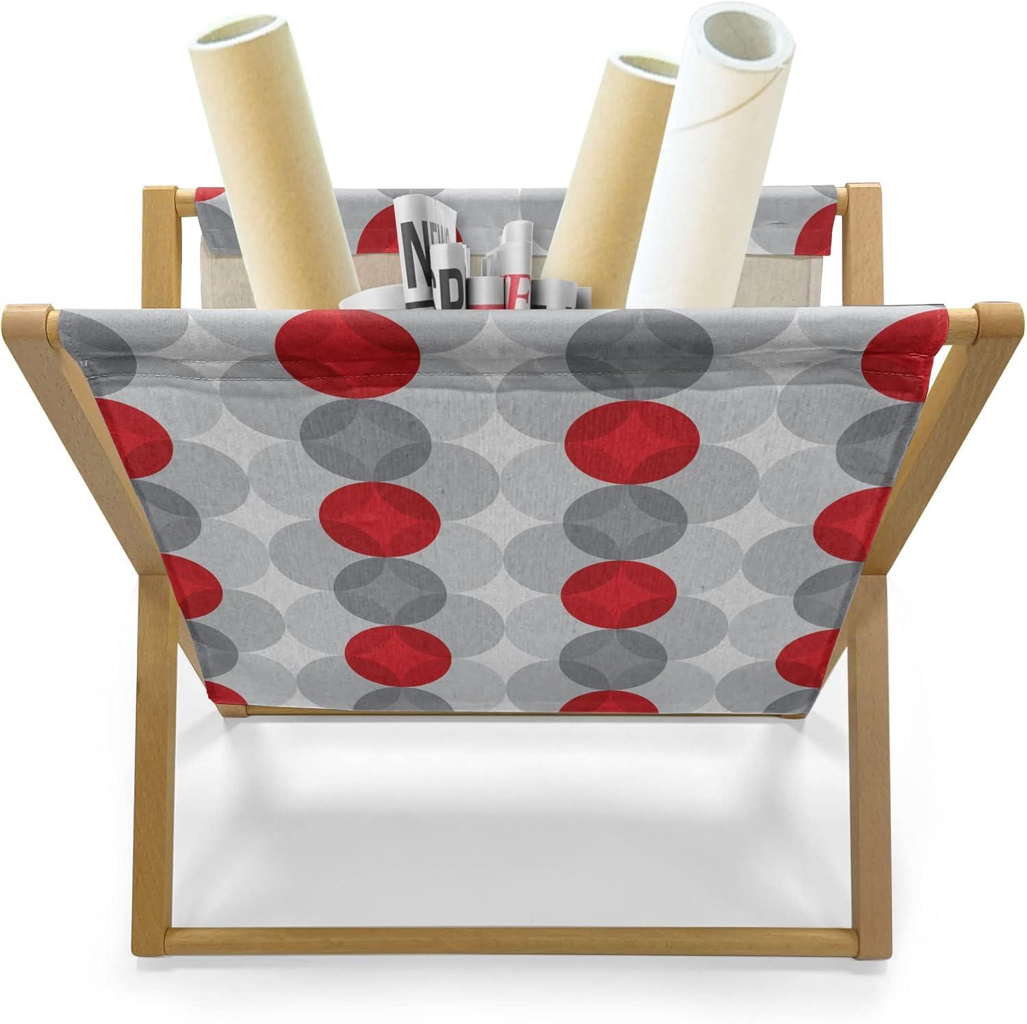 imageAmbesonne Valentines Day Magazine and Book Holder Doodle Style Romantic Hearts in and Around Jars Love Themed Floor Rack Decor for Interior of Home amp Office 22 x 19 Rose Dark Taupe and WhitePale Grey Red