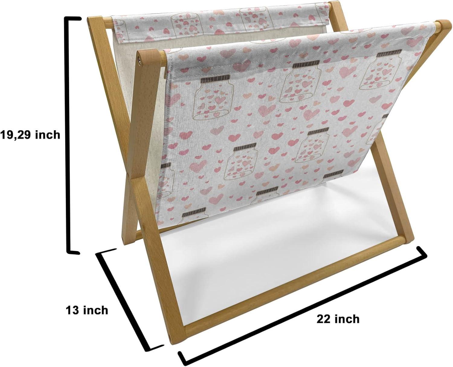 imageAmbesonne Valentines Day Magazine and Book Holder Doodle Style Romantic Hearts in and Around Jars Love Themed Floor Rack Decor for Interior of Home amp Office 22 x 19 Rose Dark Taupe and WhiteRose Dark Taupe and White