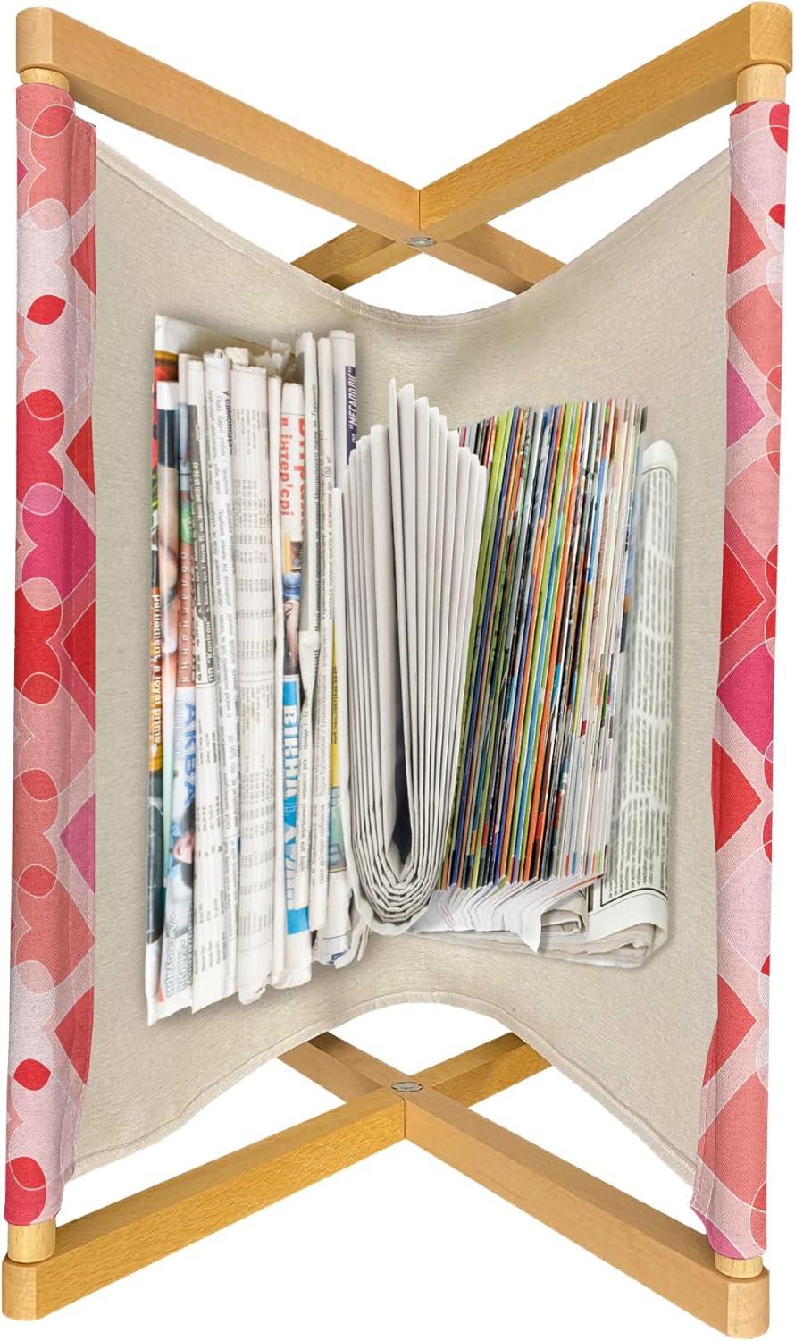 imageAmbesonne Valentines Day Magazine and Book Holder Heart Shapes Shabby Romantic Day Theme Love in Gradient Warm Tones Decorative Floor Rack Organizer for Living Room 22x19 Dark Coral and PinkDark Coral and Pink