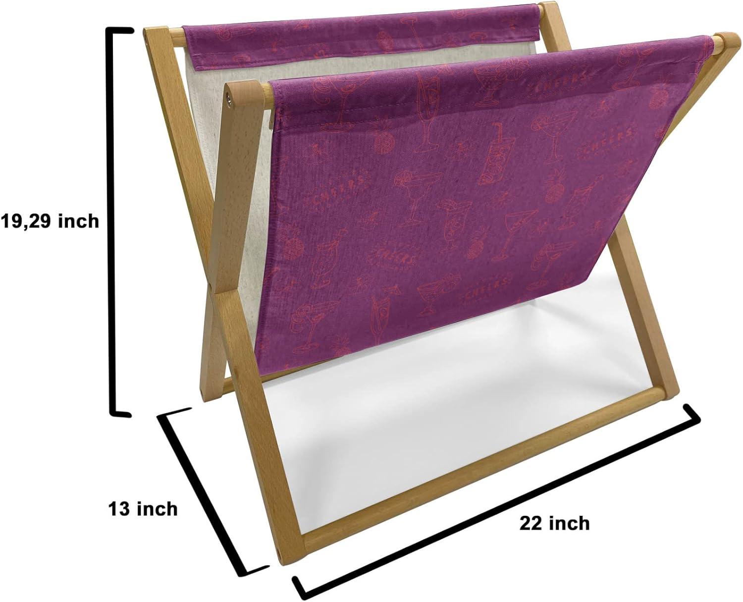 imageAmbesonne Valentines Day Magazine and Book Holder Heart Shapes Shabby Romantic Day Theme Love in Gradient Warm Tones Decorative Floor Rack Organizer for Living Room 22x19 Dark Coral and PinkPurple Magenta