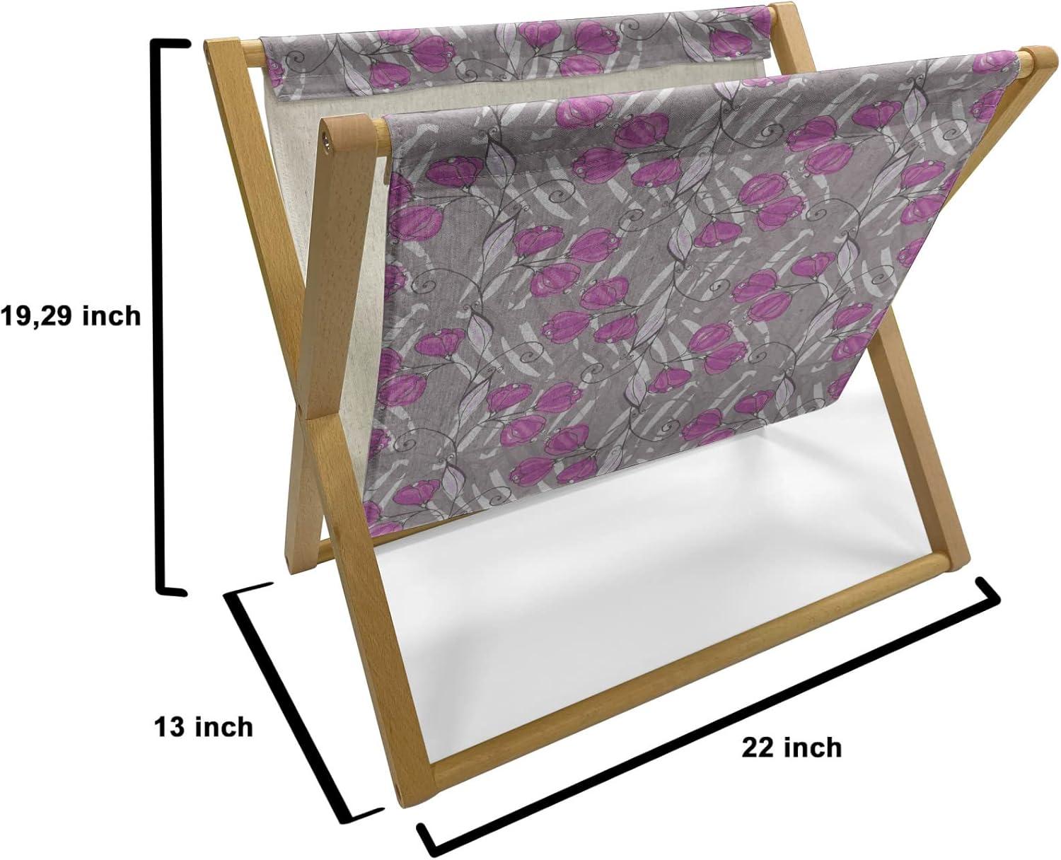 imageAmbesonne Valentines Day Magazine and Book Holder Heart Shapes Shabby Romantic Day Theme Love in Gradient Warm Tones Decorative Floor Rack Organizer for Living Room 22x19 Dark Coral and PinkFuchsia Taupe Grey