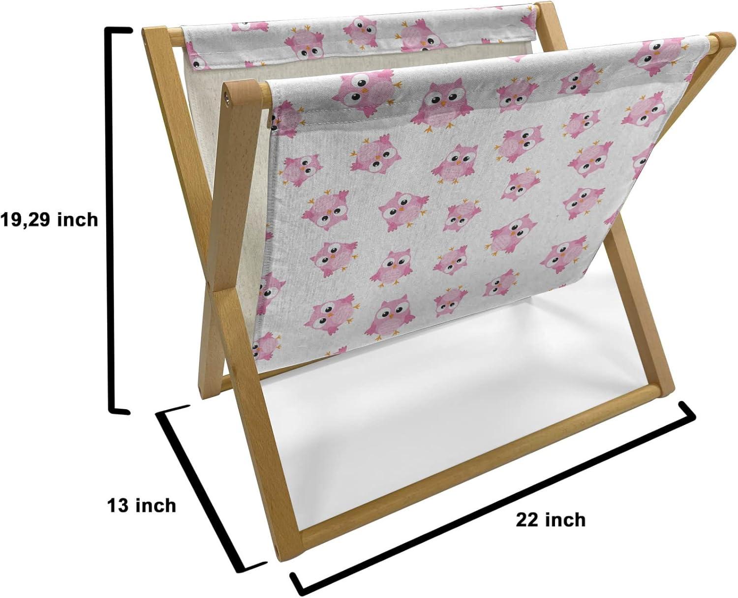 imageAmbesonne Valentines Day Magazine and Book Holder Hearts Arranged into Diagonal Squares Decorative Floor Rack Organizer for Living Room 22x19 Seafoam Dark CoralMarigold Pale Pink
