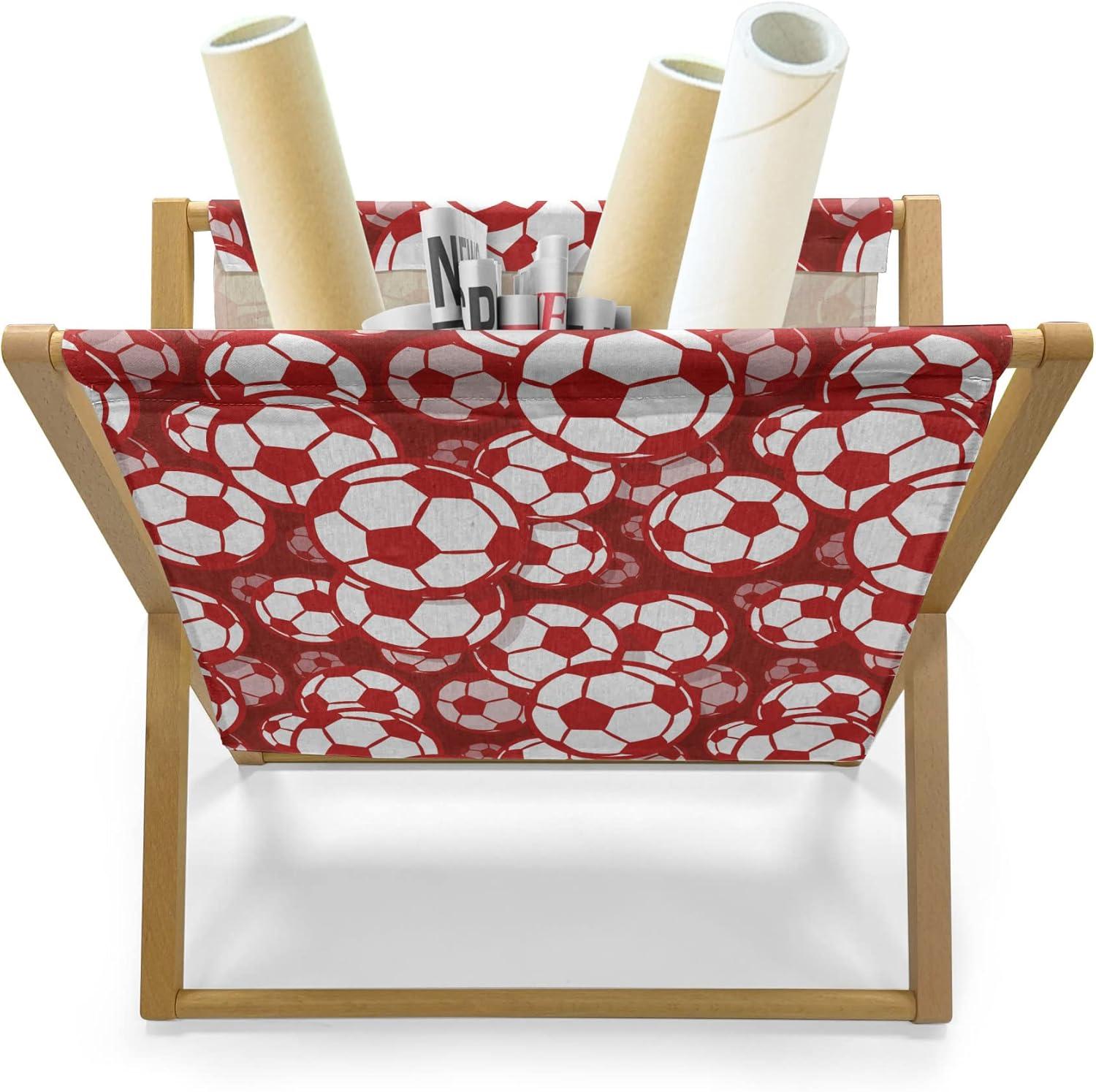imageAmbesonne Valentines Day Magazine and Book Holder Hearts Arranged into Diagonal Squares Decorative Floor Rack Organizer for Living Room 22x19 Seafoam Dark CoralRuby Pale Salmon White