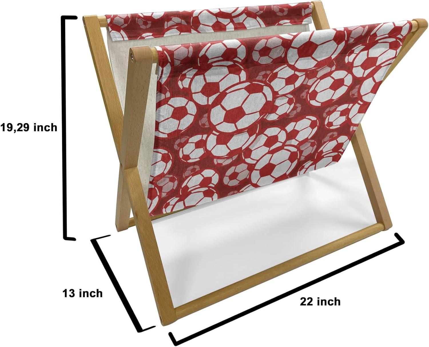 imageAmbesonne Valentines Day Magazine and Book Holder Hearts Arranged into Diagonal Squares Decorative Floor Rack Organizer for Living Room 22x19 Seafoam Dark CoralRuby Pale Salmon White