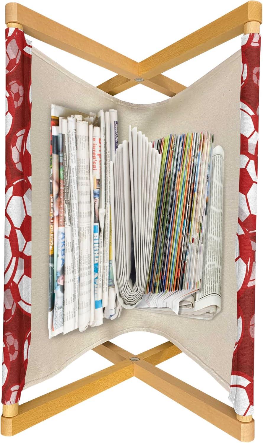 imageAmbesonne Valentines Day Magazine and Book Holder Hearts Arranged into Diagonal Squares Decorative Floor Rack Organizer for Living Room 22x19 Seafoam Dark CoralRuby Pale Salmon White