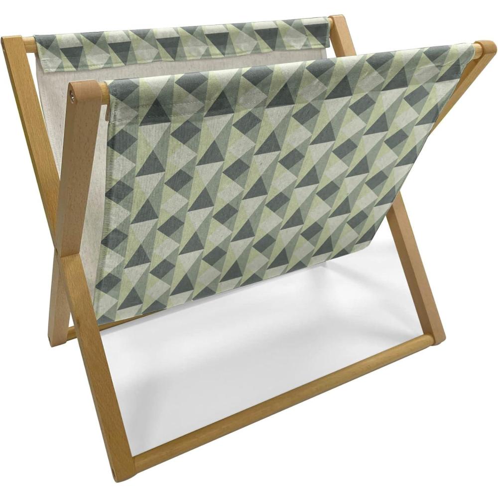 imageAmbesonne Bird Magazine and Book Holder Rhythmic Valentines Birds on Dark Tone Background Decorative Floor Rack Organizer for Living Room 22x19 Hunter Green Mint GreenPale Green Reseda Green