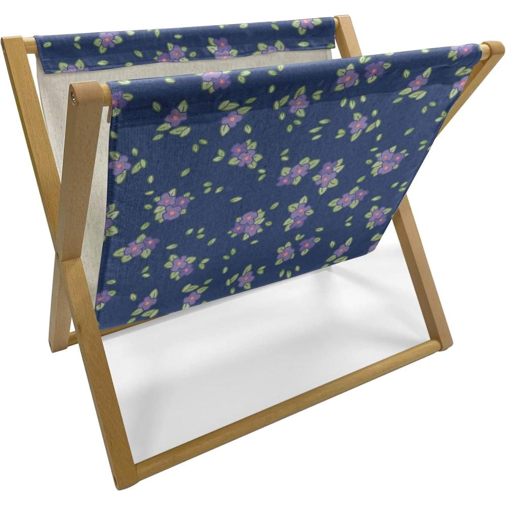imageAmbesonne Flamingo Magazine and Book Holder Valentines Day Theme with Romantic Birds and Rose Petals Love Tropical Decorative Floor Rack Organizer for Living Room 22x19 Dark Coral and PinkDark Blue and Multicolor