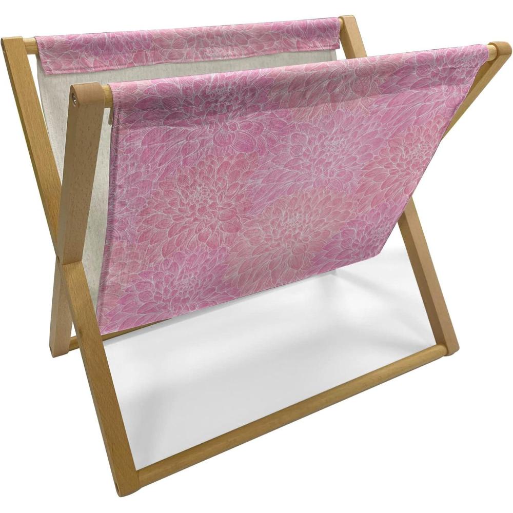 imageAmbesonne Flamingo Magazine and Book Holder Valentines Day Theme with Romantic Birds and Rose Petals Love Tropical Decorative Floor Rack Organizer for Living Room 22x19 Dark Coral and PinkPink and Coral