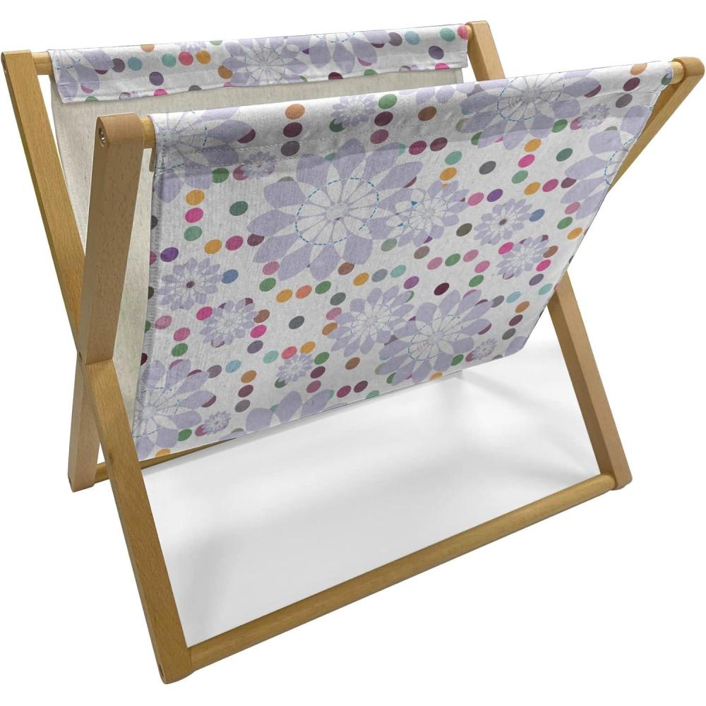 imageAmbesonne Flamingo Magazine and Book Holder Valentines Day Theme with Romantic Birds and Rose Petals Love Tropical Decorative Floor Rack Organizer for Living Room 22x19 Dark Coral and PinkLilac Multicolor