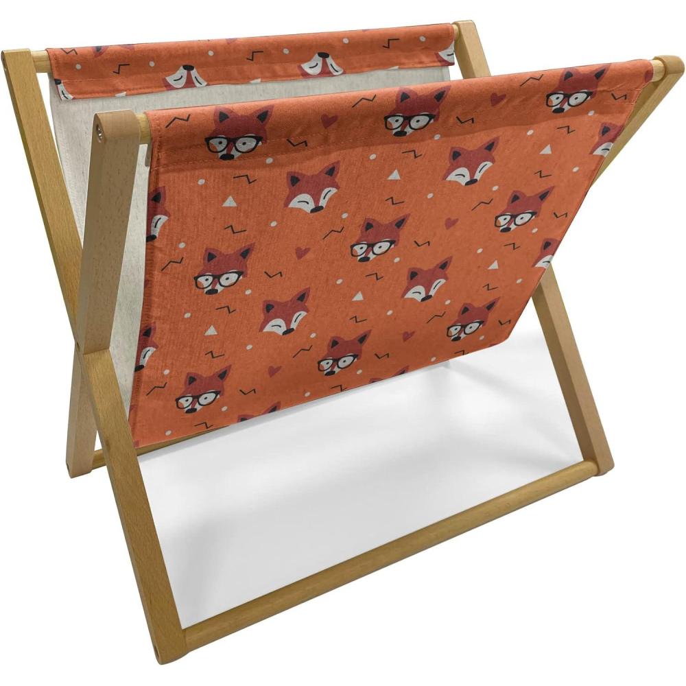 imageAmbesonne Floral Country Magazine and Book Holder Romantic Repetitive Rose Silhouettes Valentines Day Theme Decorative Floor Rack Organizer for Living Room 22x19 Blush Dark Grey and WhiteBurnt Sienna Cinnamon