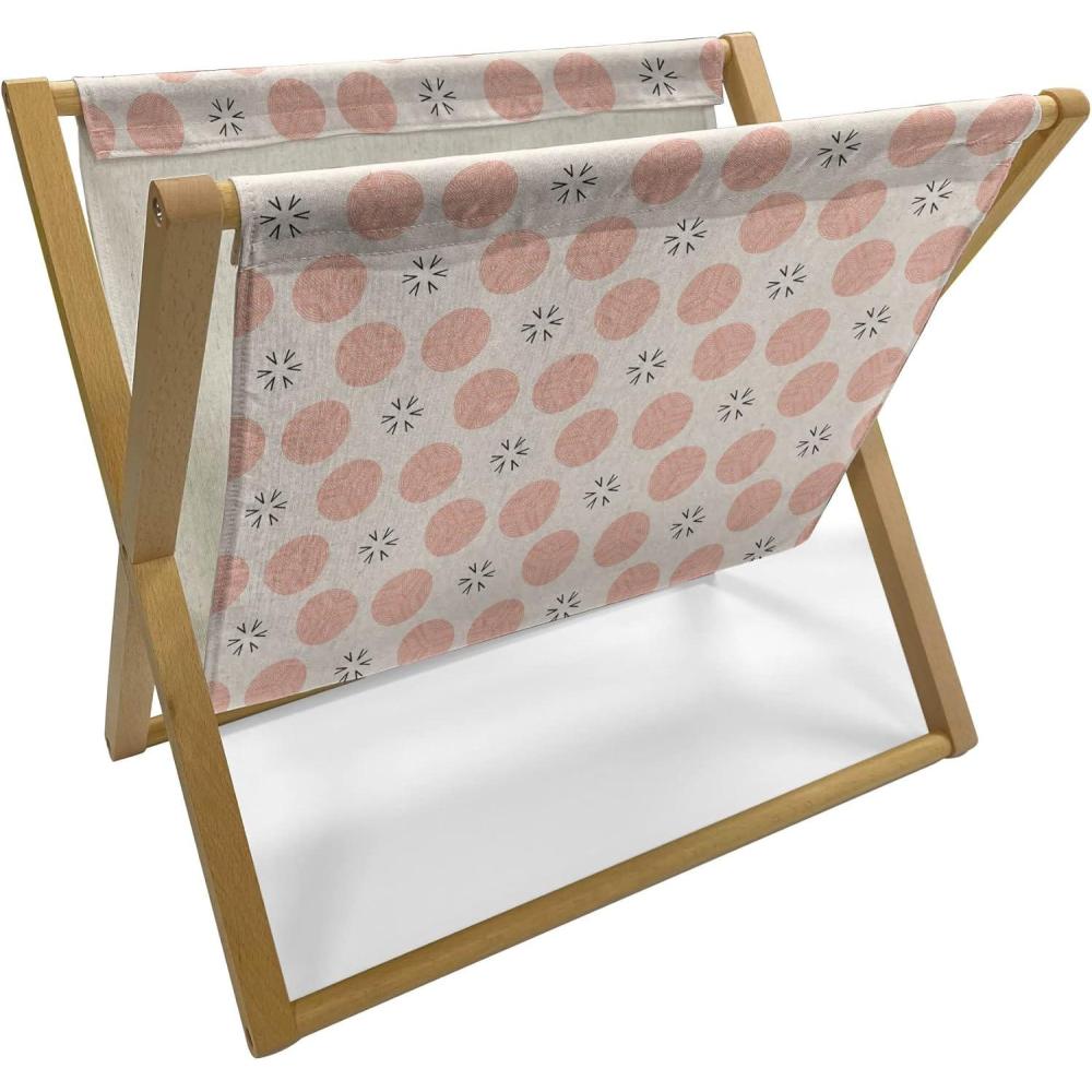 imageAmbesonne Romantic Magazine and Book Holder Repeating Love Theme with Roses and Little Hearts Valentines Day Decorative Floor Rack Organizer for Living Room 22x19 Rose CoralSalmon Charcoal Grey