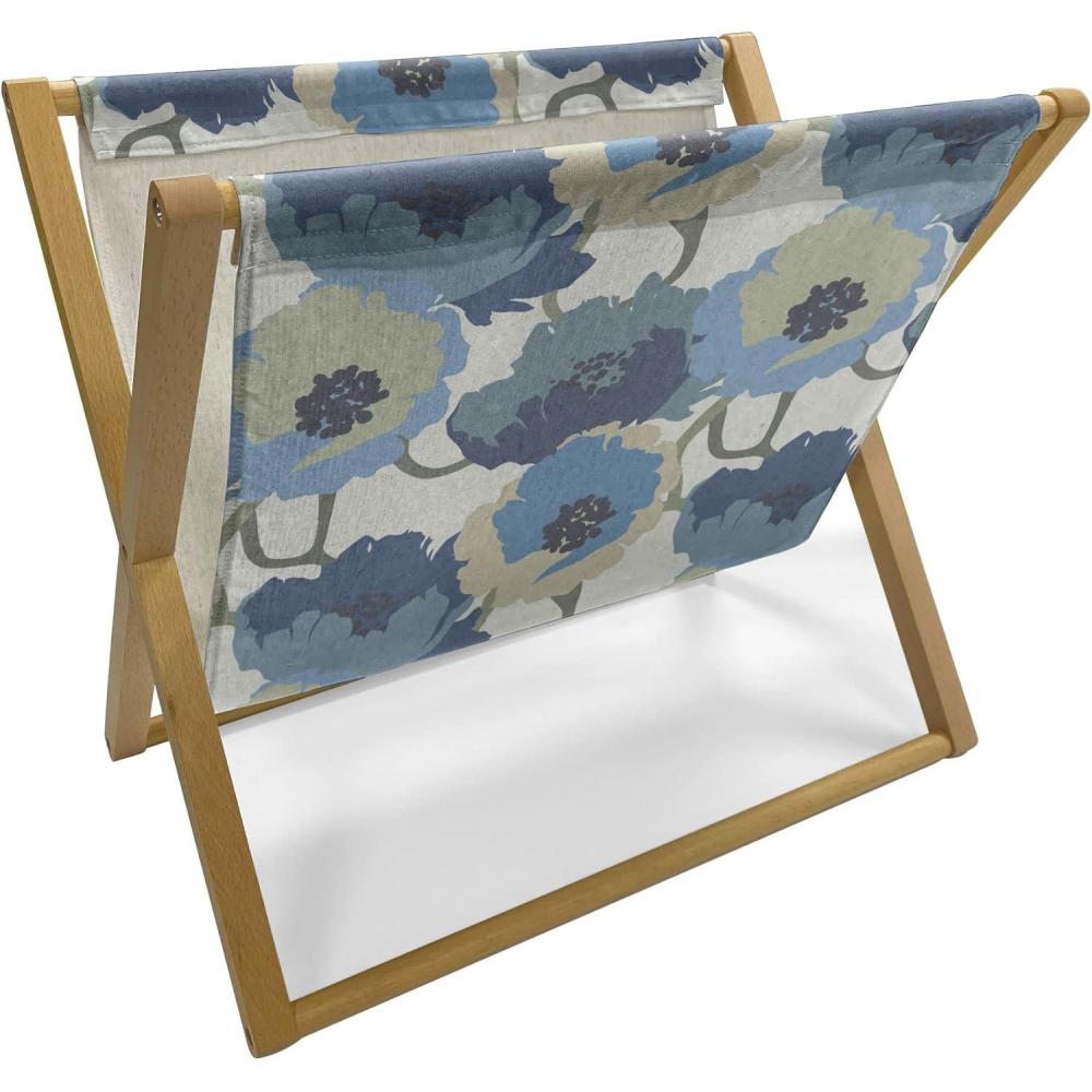 imageAmbesonne Shabby Flora Magazine and Book Holder Romantic Rose Petals with Branches Nature Beauty Valentine Feminine Print Floor Rack Decor for Interior of Home amp Office 22 x 19 Pink and YellowGrey Navy