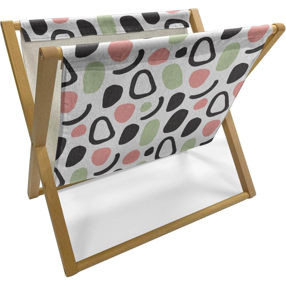 imageAmbesonne Valentines Day Magazine and Book Holder Classic Romantic Rose Flowers Branches Bouquet on Plain Backdrop Decorative Floor Rack Organizer for Living Room 22x19 White Ruby and GreenPale Green Coral Black