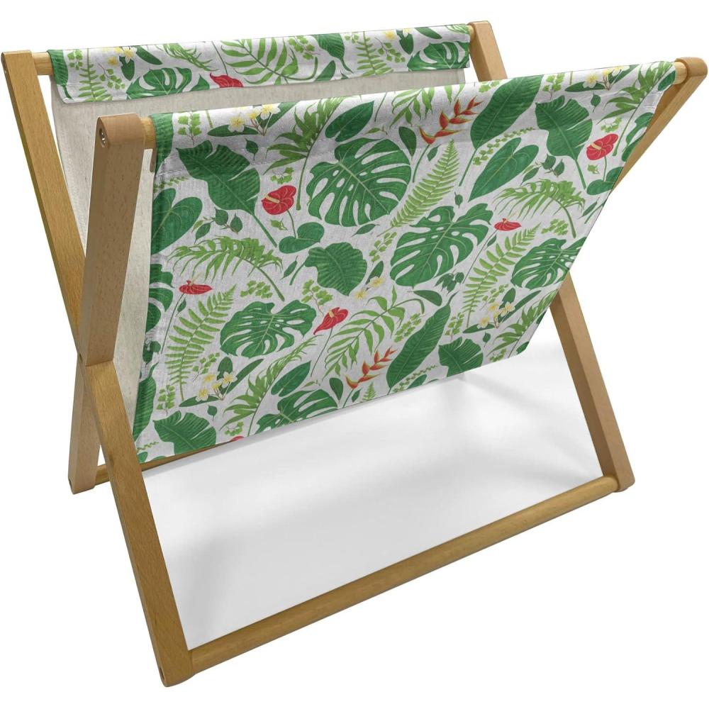 imageAmbesonne Valentines Day Magazine and Book Holder Continuing Composition of Dotted Heart Shapes Decorative Floor Rack Organizer for Living Room 22x19 Ruby PinkGreen Lime Green