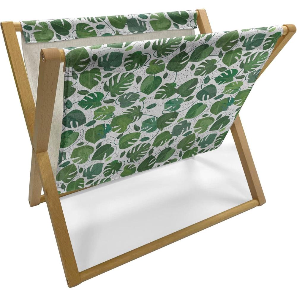 imageAmbesonne Valentines Day Magazine and Book Holder Dandelions in The Form of Hearts on a Plain Background Print Decorative Floor Rack Organizer for Living Room 22x19 Dark Coral PinkDark Green White