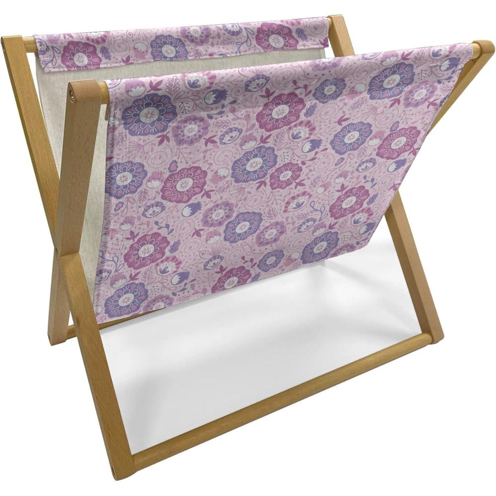 imageAmbesonne Valentines Day Magazine and Book Holder Heart Shapes Shabby Romantic Day Theme Love in Gradient Warm Tones Decorative Floor Rack Organizer for Living Room 22x19 Dark Coral and PinkRose and Dark Magenta