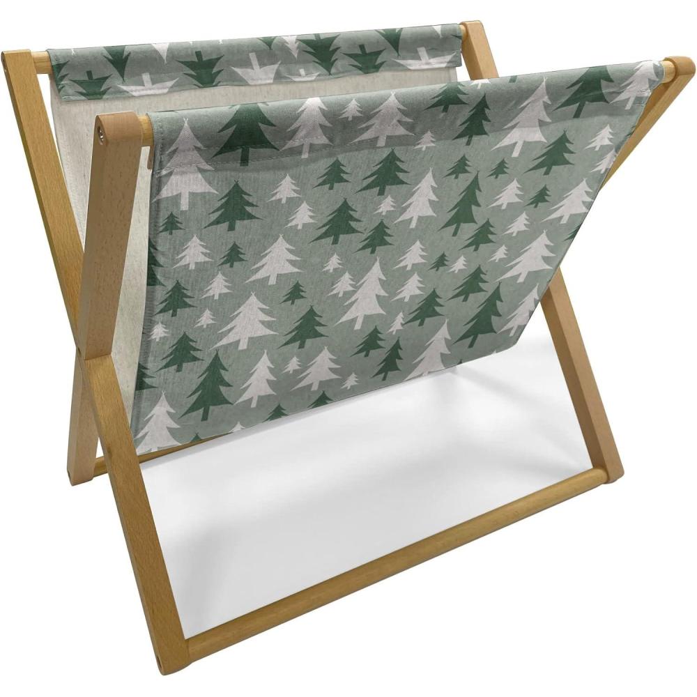 imageAmbesonne Valentines Day Magazine and Book Holder Hearts Arranged into Diagonal Squares Decorative Floor Rack Organizer for Living Room 22x19 Seafoam Dark CoralReseda Green Green