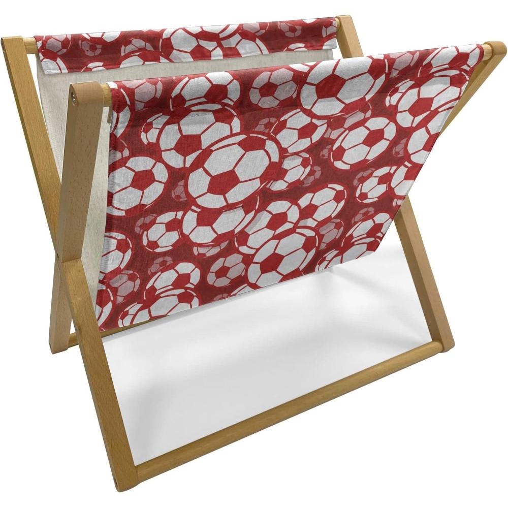 imageAmbesonne Valentines Day Magazine and Book Holder Hearts Arranged into Diagonal Squares Decorative Floor Rack Organizer for Living Room 22x19 Seafoam Dark CoralRuby Pale Salmon White