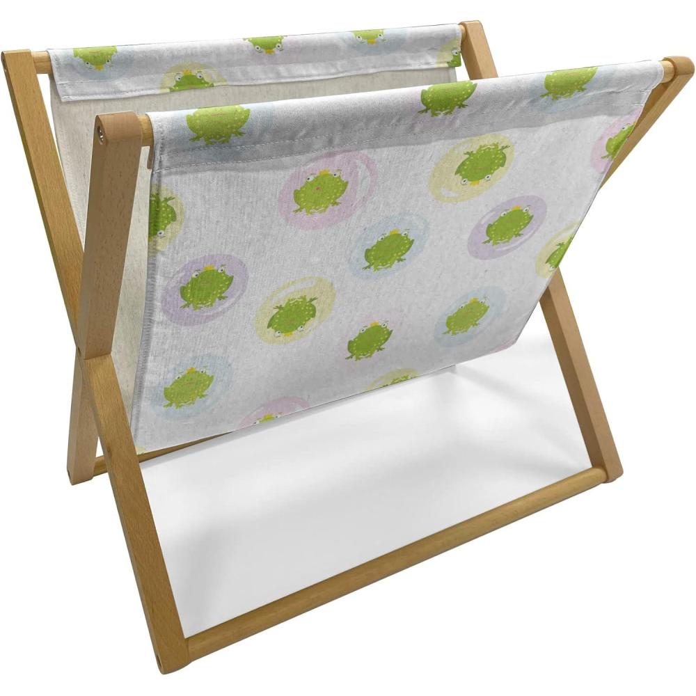 imageAmbesonne Valentines Day Magazine and Book Holder Hearts Arranged into Diagonal Squares Decorative Floor Rack Organizer for Living Room 22x19 Seafoam Dark CoralYellow Green Pale Yellow