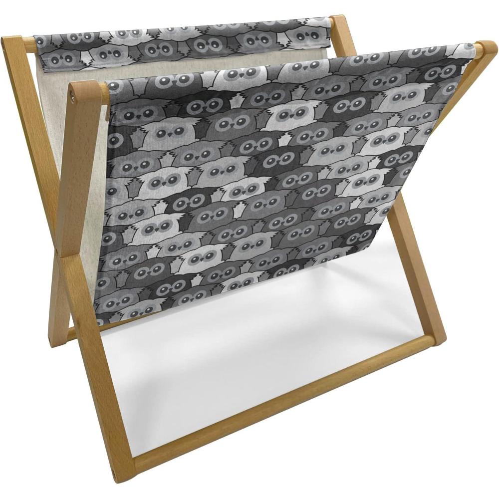 imageAmbesonne Valentines Day Magazine and Book Holder Hearts Arranged into Diagonal Squares Decorative Floor Rack Organizer for Living Room 22x19 Seafoam Dark CoralDimgray Grey