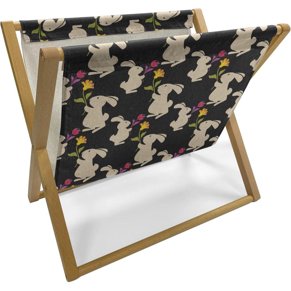 imageAmbesonne Valentines Day Magazine and Book Holder Hearts Arranged into Diagonal Squares Decorative Floor Rack Organizer for Living Room 22x19 Seafoam Dark CoralDark Grey and Multicolor