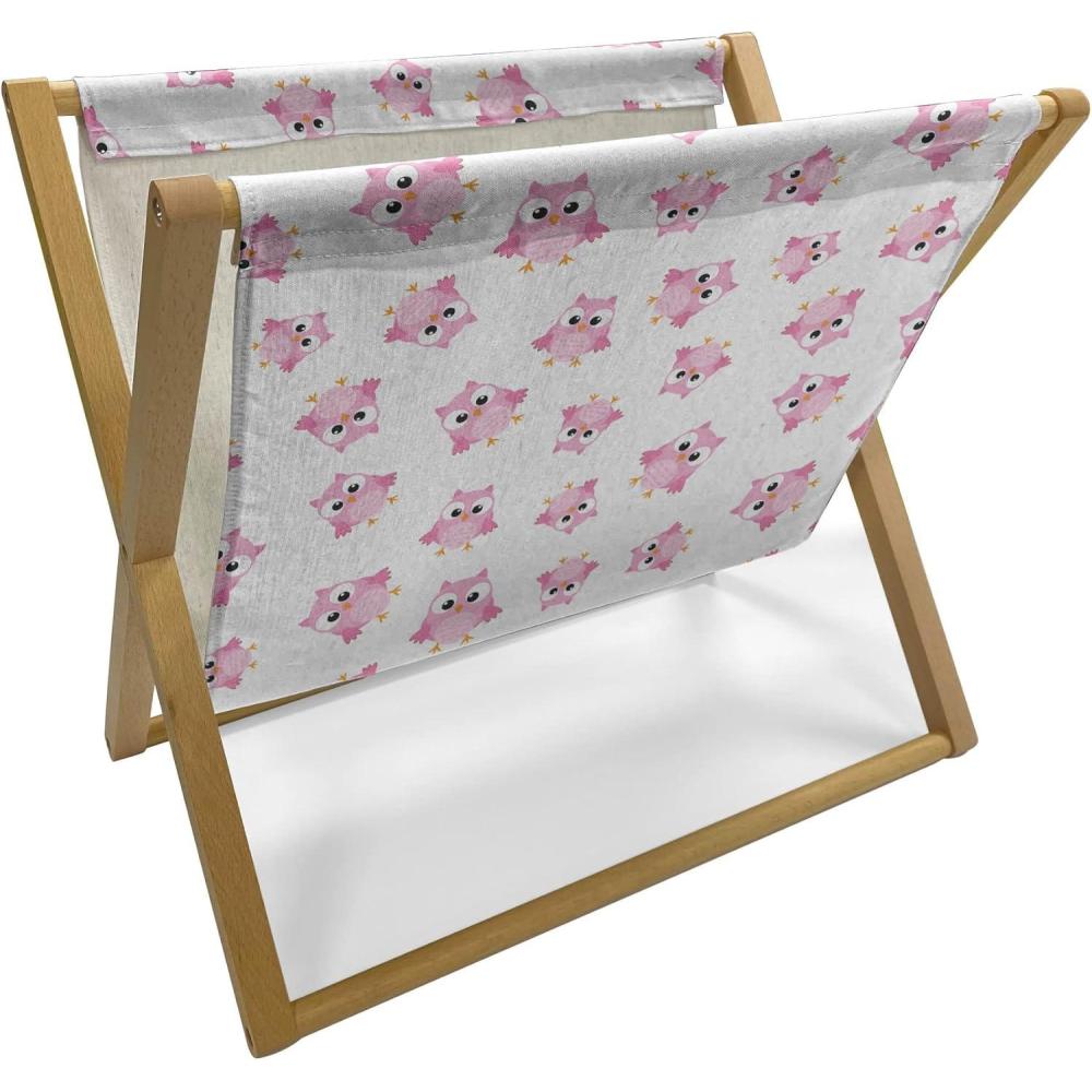 imageAmbesonne Valentines Day Magazine and Book Holder Hearts Arranged into Diagonal Squares Decorative Floor Rack Organizer for Living Room 22x19 Seafoam Dark CoralMarigold Pale Pink