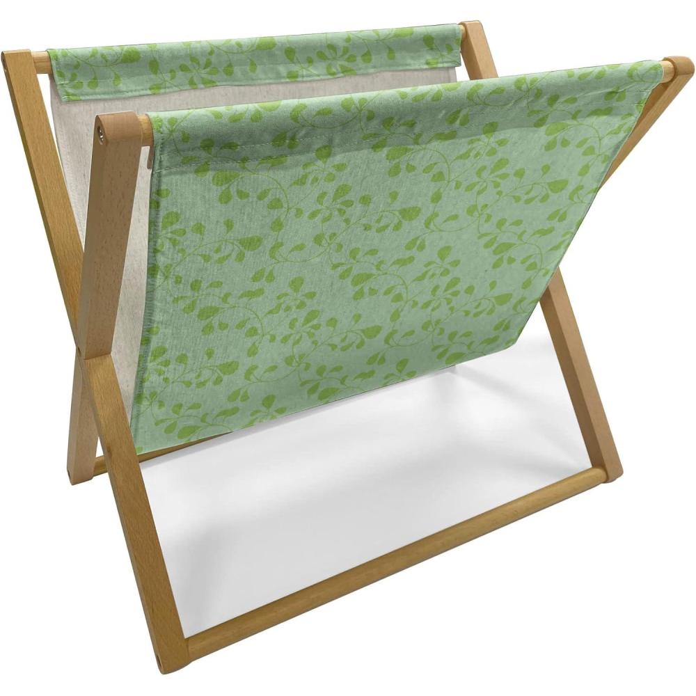 imageAmbesonne Valentines Day Magazine and Book Holder Hearts Arranged into Diagonal Squares Decorative Floor Rack Organizer for Living Room 22x19 Seafoam Dark CoralPale Green Lime Green