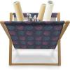 Ambesonne Bird Magazine and Book Holder, Rhythmic Valentines Birds on Dark Tone Background, Decorative Floor Rack Organizer for Living Room, 22″x19″, Hunter Green Mint Green(Eggplant Slate Blue)