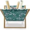 Ambesonne Bird Magazine and Book Holder, Rhythmic Valentines Birds on Dark Tone Background, Decorative Floor Rack Organizer for Living Room, 22″x19″, Hunter Green Mint Green(Hunter Green Mint Green)