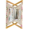 Ambesonne Bird Magazine and Book Holder, Rhythmic Valentines Birds on Dark Tone Background, Decorative Floor Rack Organizer for Living Room, 22″x19″, Hunter Green Mint Green(Champagne Burnt Sienna)
