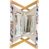 Ambesonne Bird Magazine and Book Holder, Rhythmic Valentines Birds on Dark Tone Background, Decorative Floor Rack Organizer for Living Room, 22″x19″, Hunter Green Mint Green(Rust Dark Blue)