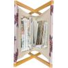 Ambesonne Bird Magazine and Book Holder, Rhythmic Valentines Birds on Dark Tone Background, Decorative Floor Rack Organizer for Living Room, 22″x19″, Hunter Green Mint Green(Blush Pale Eggplant)