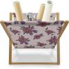 Ambesonne Bird Magazine and Book Holder, Rhythmic Valentines Birds on Dark Tone Background, Decorative Floor Rack Organizer for Living Room, 22″x19″, Hunter Green Mint Green(Blush Pale Eggplant)