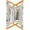 Ambesonne Bird Magazine and Book Holder, Rhythmic Valentines Birds on Dark Tone Background, Decorative Floor Rack Organizer for Living Room, 22″x19″, Hunter Green Mint Green(Pearl and Multicolor)