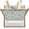 Ambesonne Bird Magazine and Book Holder, Rhythmic Valentines Birds on Dark Tone Background, Decorative Floor Rack Organizer for Living Room, 22″x19″, Hunter Green Mint Green(Green Slate Blue)