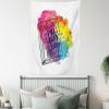 Ambesonne Book Tapestry, Between the Pages of a Book Words Print Among Vivid Colors and Diamonds, Wall Hanging for Bedroom Living Room Dorm Decor, 60″ X 80″, Magenta Blue