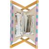 Ambesonne Cartoon Magazine and Book Holder, Pastel Funny Animals with Hearts Valentines Day Beauty Love Theme, Decorative Floor Rack Organizer for Living Room, 22″x19″, Peach Pink and Pale Pink(Turquoise Pale Pink and Lilac)