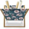 Ambesonne Cartoon Magazine and Book Holder, Pastel Funny Animals with Hearts Valentines Day Beauty Love Theme, Decorative Floor Rack Organizer for Living Room, 22″x19″, Peach Pink and Pale Pink(Petrol Blue Pink and White)