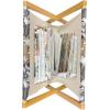 Ambesonne Cartoon Magazine and Book Holder, Pastel Funny Animals with Hearts Valentines Day Beauty Love Theme, Decorative Floor Rack Organizer for Living Room, 22″x19″, Peach Pink and Pale Pink(Camel Dark Blue Grey)