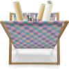 Ambesonne Cartoon Magazine and Book Holder, Pastel Funny Animals with Hearts Valentines Day Beauty Love Theme, Decorative Floor Rack Organizer for Living Room, 22″x19″, Peach Pink and Pale Pink(Turquoise Pale Pink and Lilac)