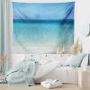 Ambesonne Compass Tapestry, Compass Illustration with Lettering Nautical Ocean Adventure Themed Print, Wide Wall Hanging for Bedroom Living Room Dorm, 60″ X 40″, Night Blue Beige(Cream Turquoise)