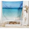 Ambesonne Compass Tapestry, Compass Illustration with Lettering Nautical Ocean Adventure Themed Print, Wide Wall Hanging for Bedroom Living Room Dorm, 60″ X 40″, Night Blue Beige(Cream Turquoise)