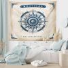 Ambesonne Compass Tapestry, Compass Illustration with Lettering Nautical Ocean Adventure Themed Print, Wide Wall Hanging for Bedroom Living Room Dorm, 60″ X 40″, Night Blue Beige(Night Blue Beige)
