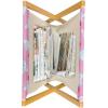 Ambesonne Diamonds Magazine and Book Holder, Romantic Pink Heart Stones on Black Background Valentines Day Theme, Floor Rack Decor for Interior of Home & Office, 22″ x 19″, Pale Pink Black(Pale Blue Pink)