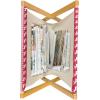 Ambesonne Diamonds Magazine and Book Holder, Romantic Pink Heart Stones on Black Background Valentines Day Theme, Floor Rack Decor for Interior of Home & Office, 22″ x 19″, Pale Pink Black(Hot Pink White)