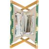 Ambesonne Diamonds Magazine and Book Holder, Romantic Pink Heart Stones on Black Background Valentines Day Theme, Floor Rack Decor for Interior of Home & Office, 22″ x 19″, Pale Pink Black(Green Cream)
